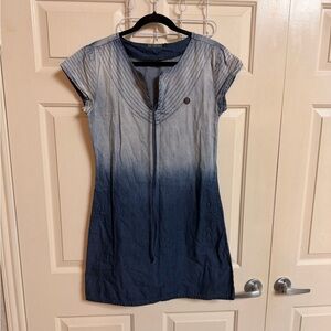 VTG RARE Y2K Marithe Francois Girbaud Denim Cap Sleeve Mini Dress